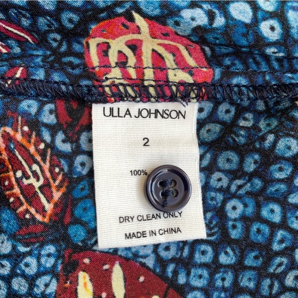 Ulla Johnson Luca Silk Floral Sleeveless A Line Midi Maxi Dress Blue Dahlia - Picture 13 of 14